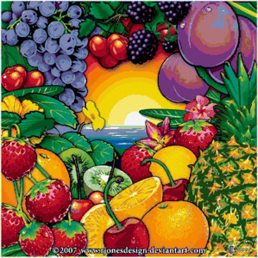 фруктовый рай - фрукты, ягоды - предпросмотр