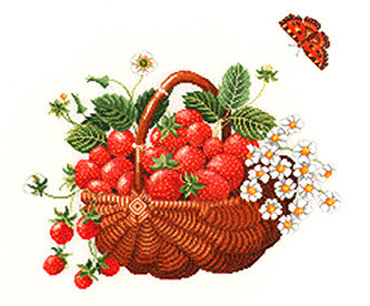 корзинка с земляникой - ягоды - оригинал