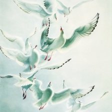 Схема вышивки «"Танец птиц"  Зенг Ксиао Лиан»