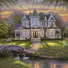 Схема вышивки «замок»