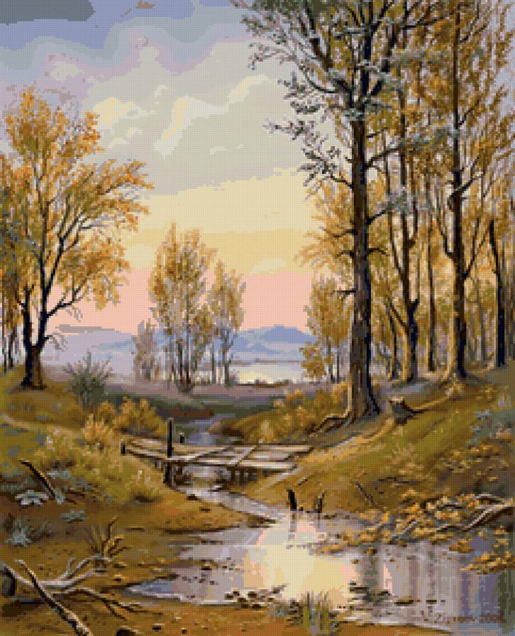 №95034 - картина, времена года, природа, пейзаж - предпросмотр