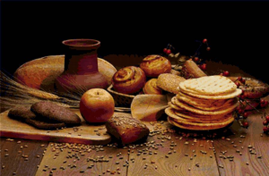 Хлеба - стол, хлеб, еда, продукты - предпросмотр