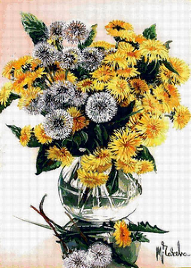 Одуванчики - живопись, чачева татьяна - предпросмотр