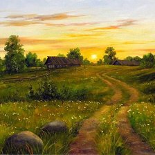 Схема вышивки «за околицей 3»