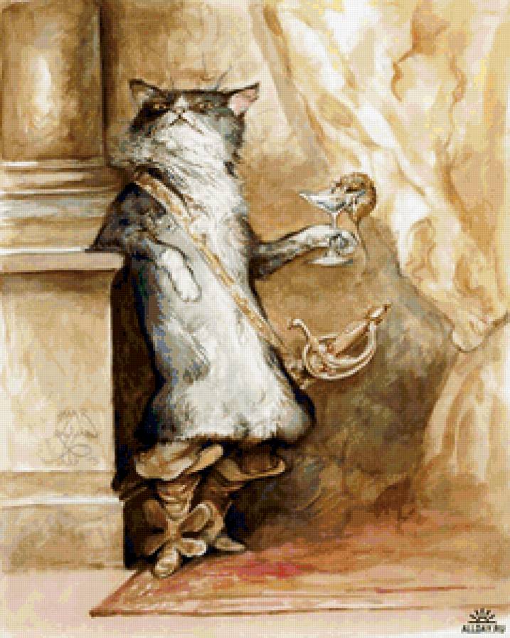 кот в сапогах - животные, детское, иллюстрация - предпросмотр