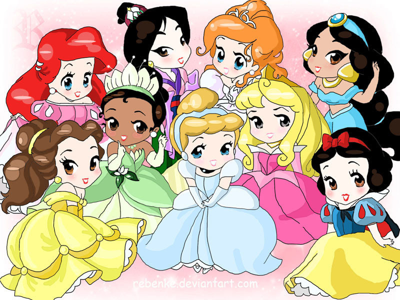 Маленькие принцессы Диснея - принцесса, мультик, дисней, детям - оригинал