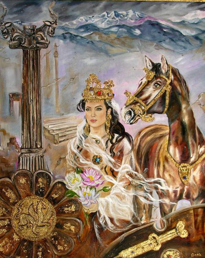 царица тамара - царица, лошадь - оригинал