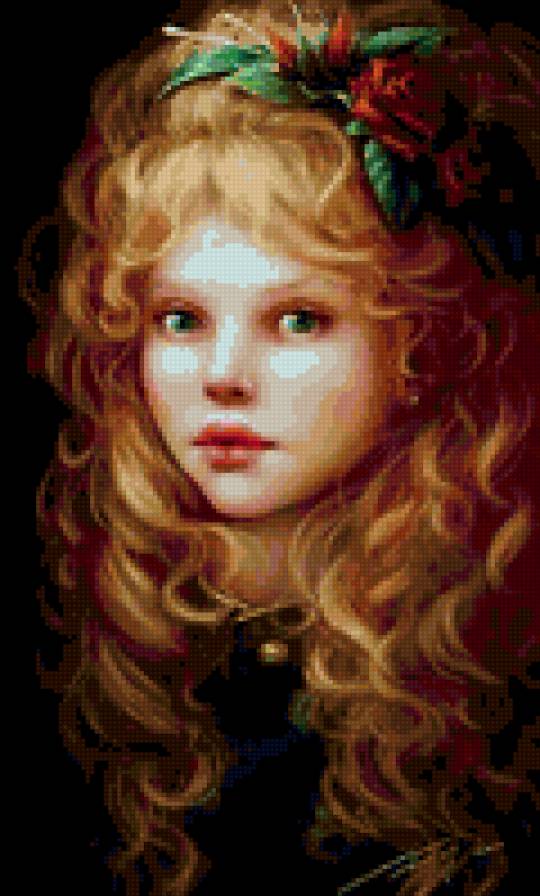 Девочка - дети, портрет, живопись - предпросмотр