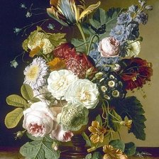 Оригинал схемы вышивки «Натюрморт цветы» (№96593)