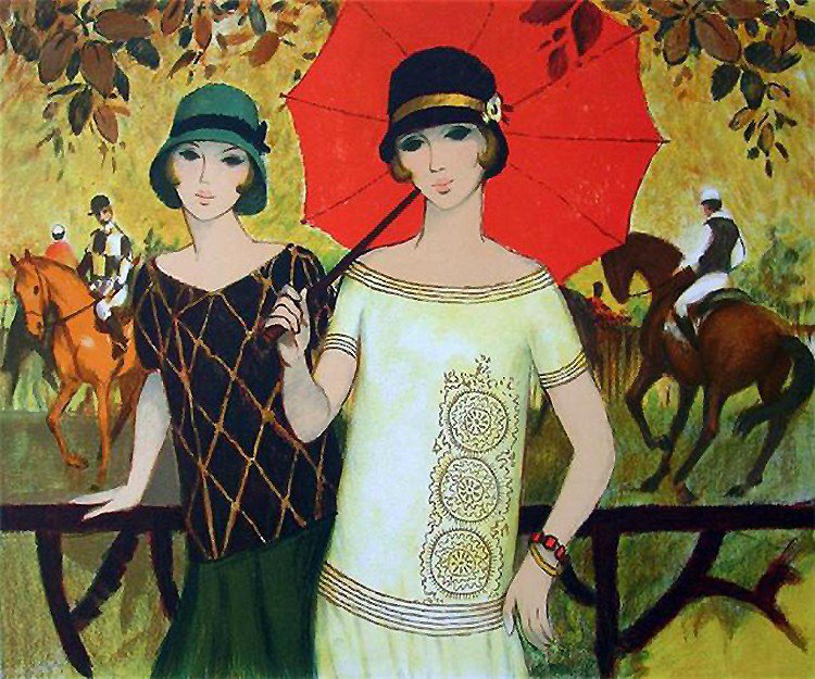 Ретро - женский образ, живопись - оригинал