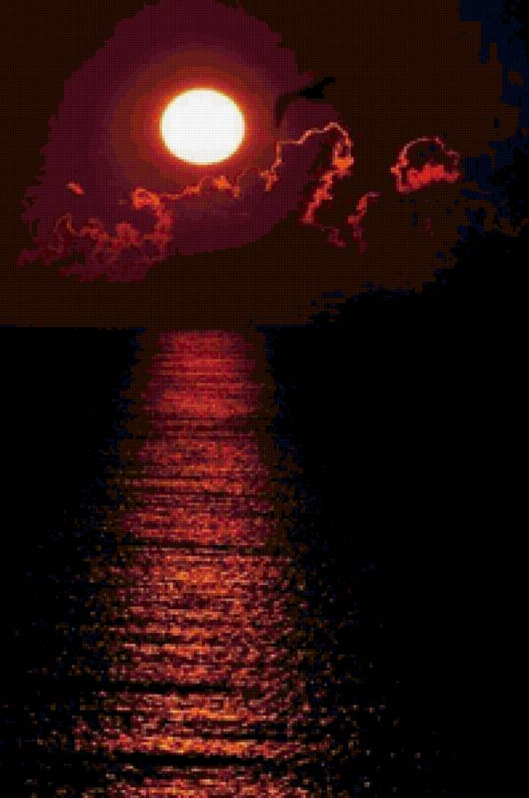 море в красных нонах - предпросмотр