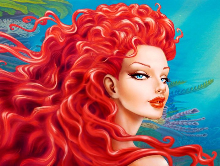 русалка - русалки, фентези, девушка, красота - оригинал