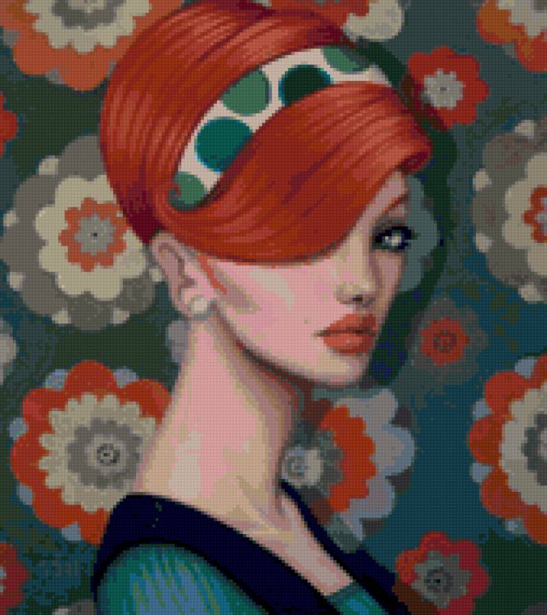 Женский образ - портрет, женщина, живопись, лицо - предпросмотр