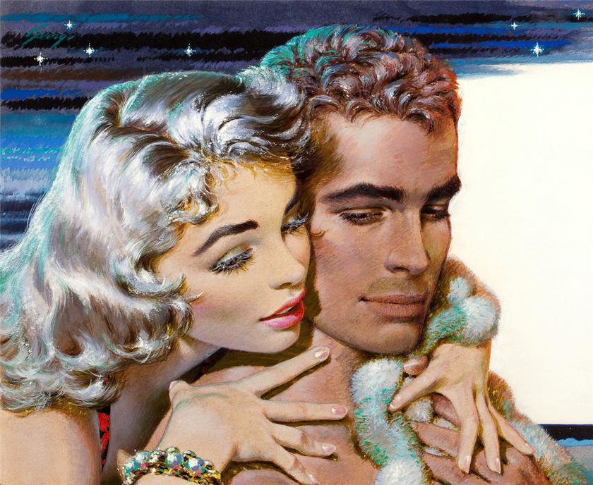 Вдвоем - пара, живопись, женщина, портрет, жучина, лицо - оригинал