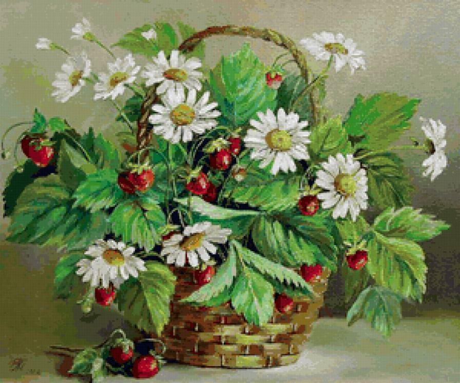 Корзинка - цветы, корзинка - предпросмотр
