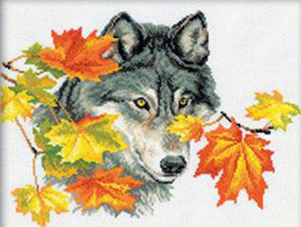 Волк - листья, волк, волки, животные, дикие животные, осень, звери - оригинал