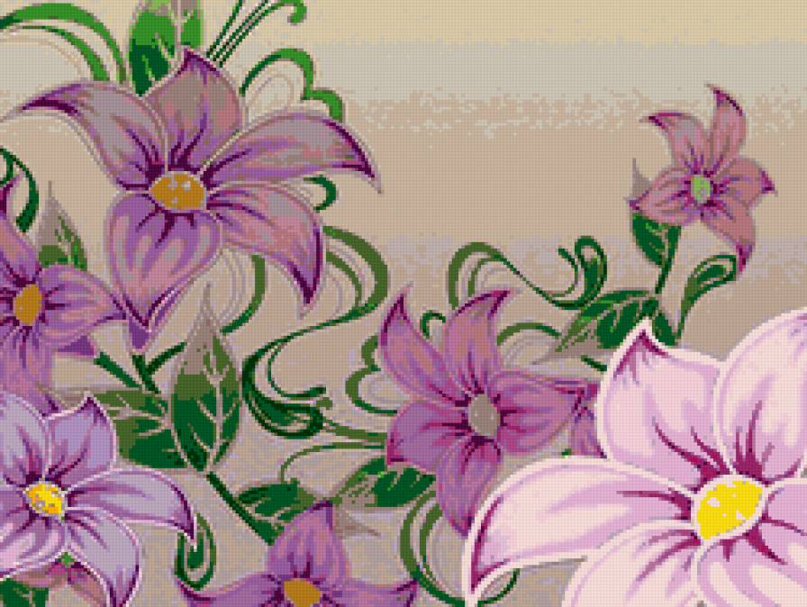 сиреневые цветы - цветы - предпросмотр