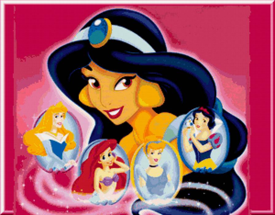 Жасмин и принцессы - детям, дисней, принцессы, мультик, жасмин - предпросмотр