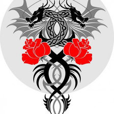 Схема вышивки «драконы»