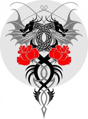 драконы - драконы, орнамент - оригинал