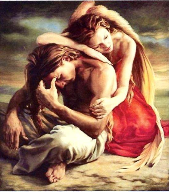 Ангел и мужчина - оригинал