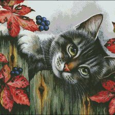 Схема вышивки «Котик»