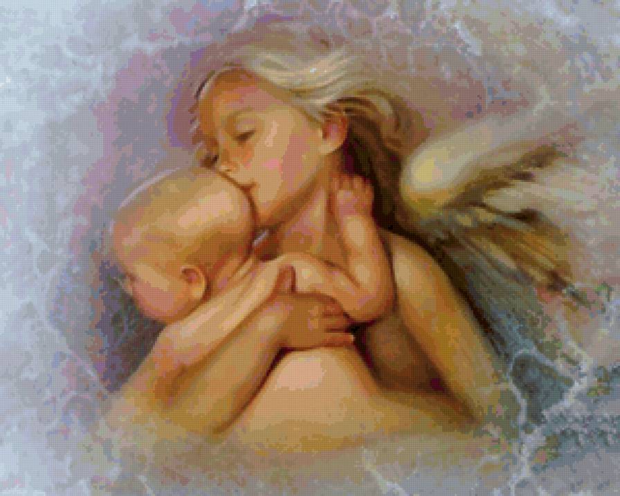 Поцелуй ангела - дети, ангелы - предпросмотр