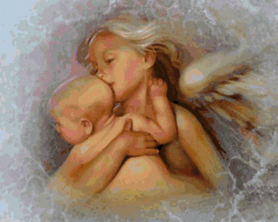 Поцелуй ангела - дети, ангелы - предпросмотр