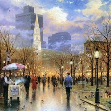 Схема вышивки «Осень в городе»