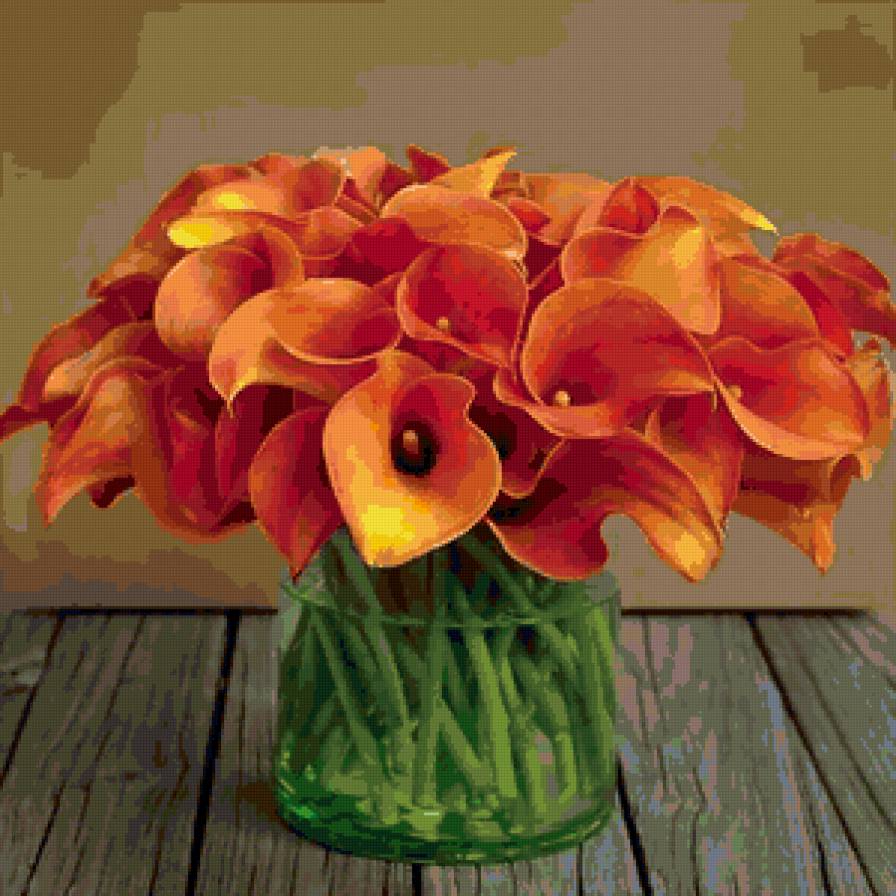 №98226 - подушка, картина, цветы, букет - предпросмотр