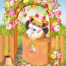 Схема вышивки «Щенок»