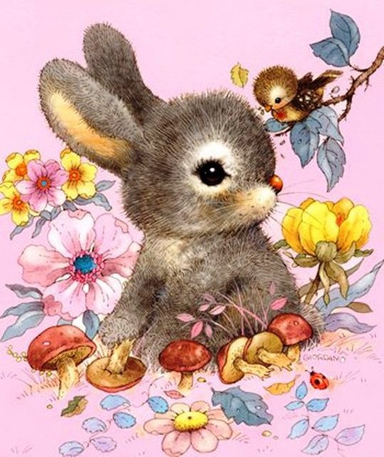 Зайчонок - открытка, мультяшки, животные - оригинал