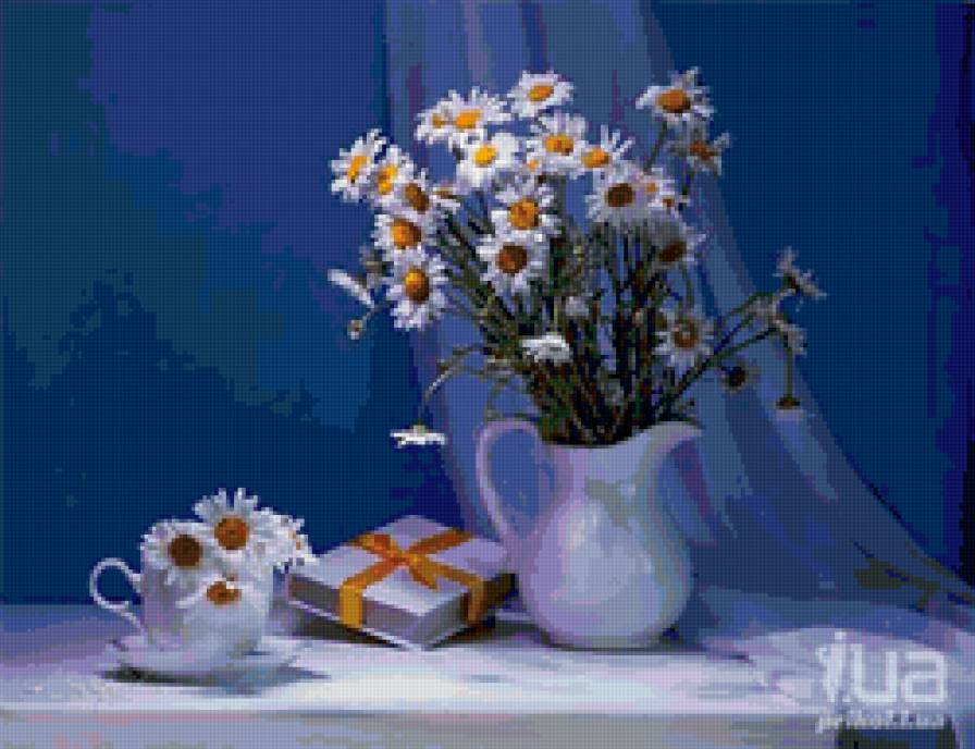 натюрморт - ромашки, цветы, натюрморт - предпросмотр