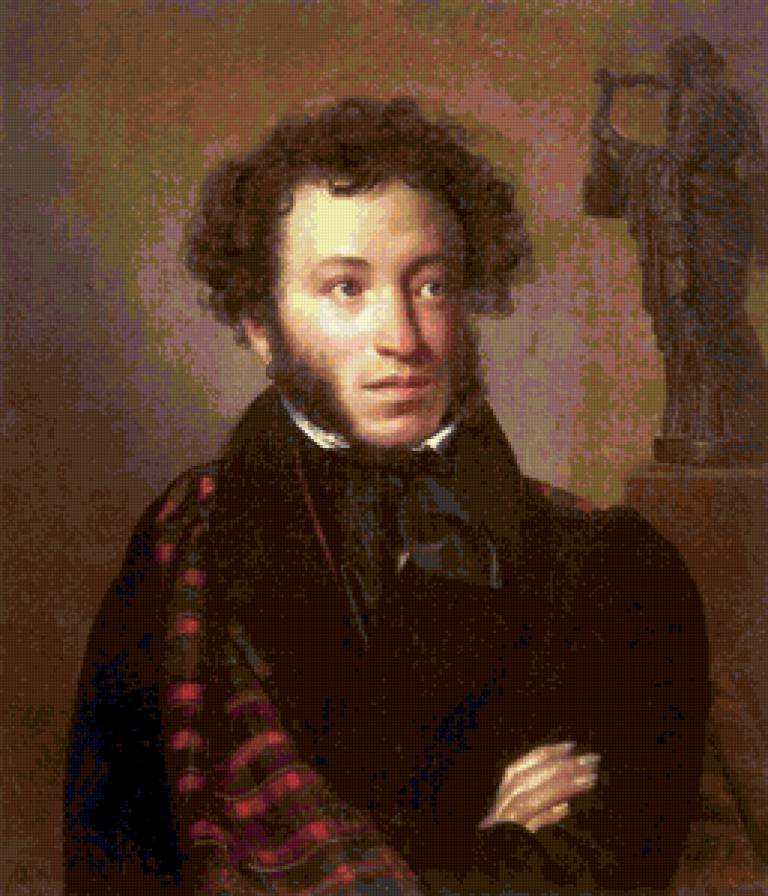 Орест Кипренский "Портрет А.С. Пушкина" - великие люди, искусство, великие картины - предпросмотр
