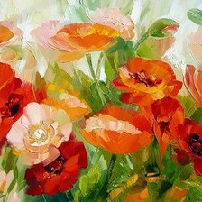 Схема вышивки «маки»