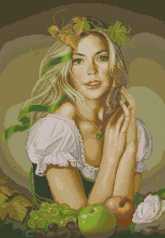 девушка - девушка, яблоки - оригинал