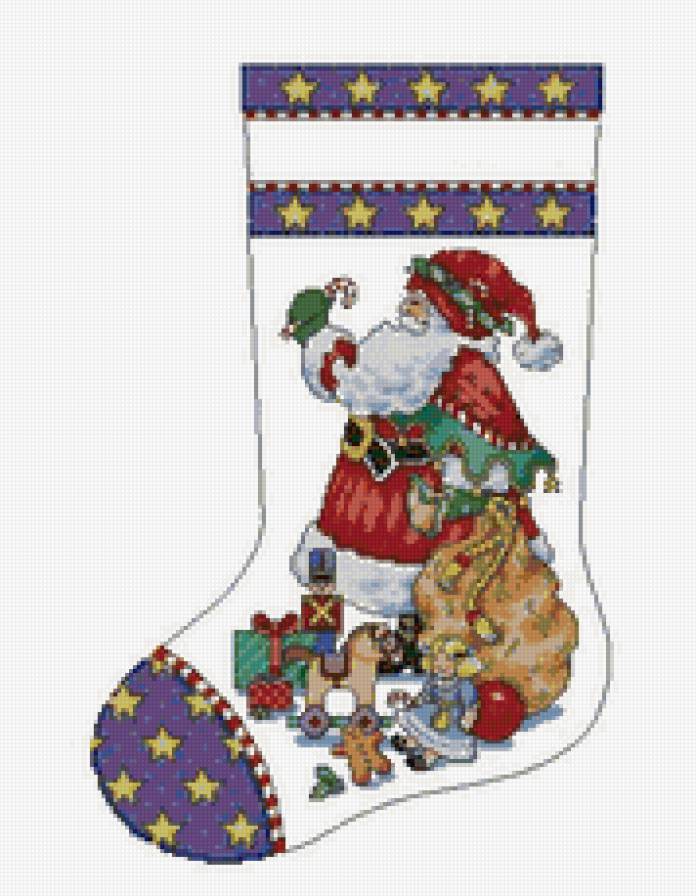 Сапожок - санта клаус, рождество, сапог, новый год, сапожок, дед мороз - предпросмотр