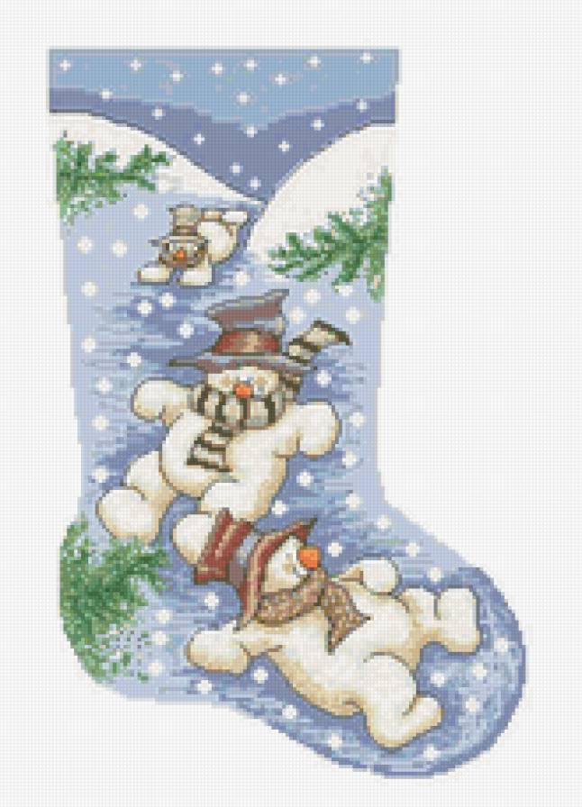 Сапожок - сапожок, снеговик, сапог, рождество, новый год - предпросмотр