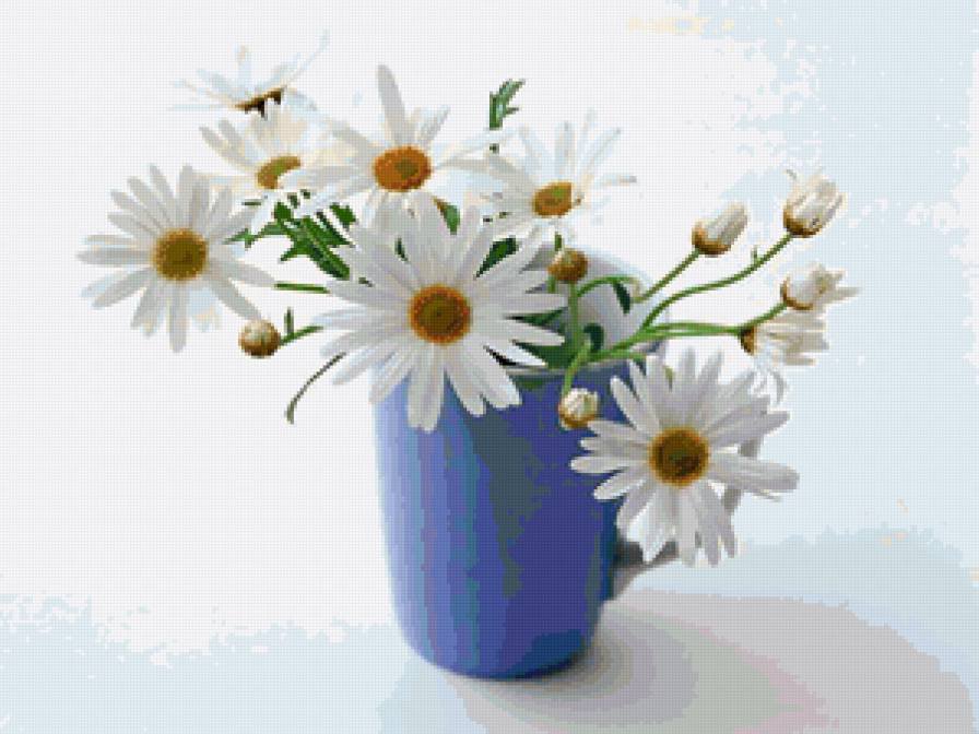 Красивый стаканчик с ромашками))) - flowers, цветы, ромашки - оригинал