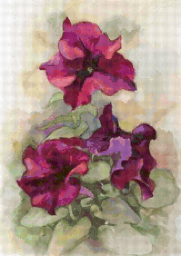 цветы акварелью - цветы, акварель - предпросмотр