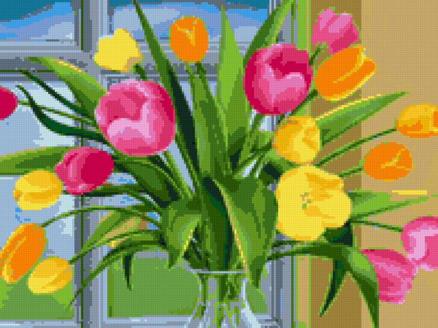 Тюльпаны - цветы, букет - предпросмотр