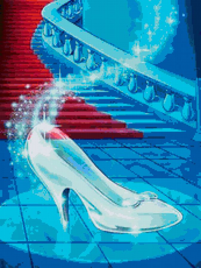 хрустальная туфелька - золушка, сказка, иллюстрация - предпросмотр