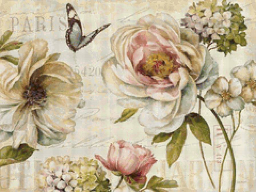 Цветочный винтаж - живопись, lisa audit - предпросмотр