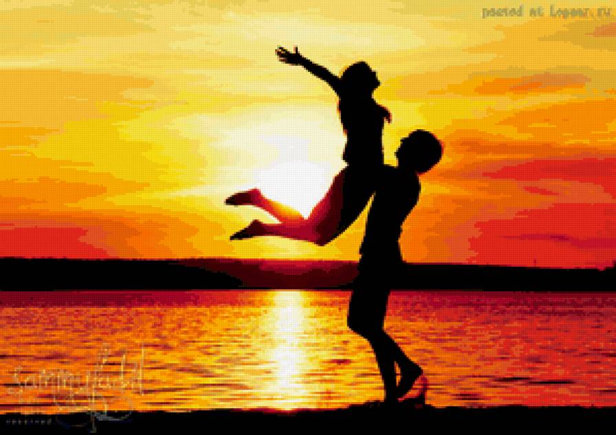 Романтика - пейзаж, двое, романтика, пара - предпросмотр