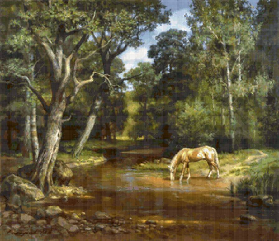 Пейзаж, лошади - пейзаж, лошади - предпросмотр