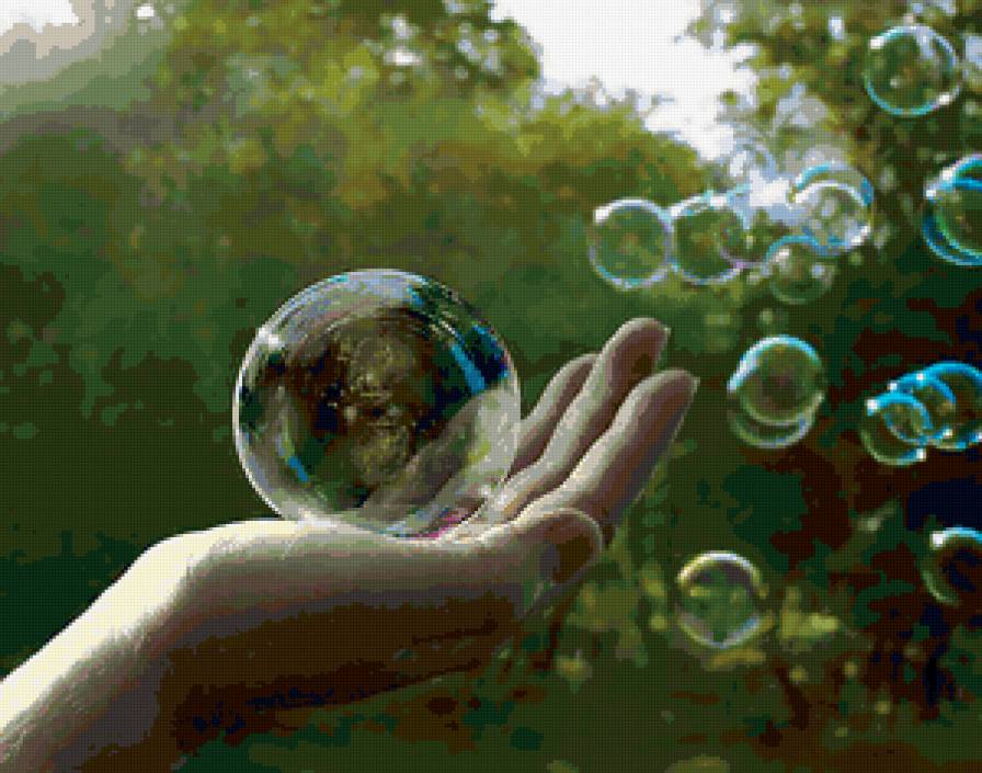 мыльные пузыри - рука - предпросмотр