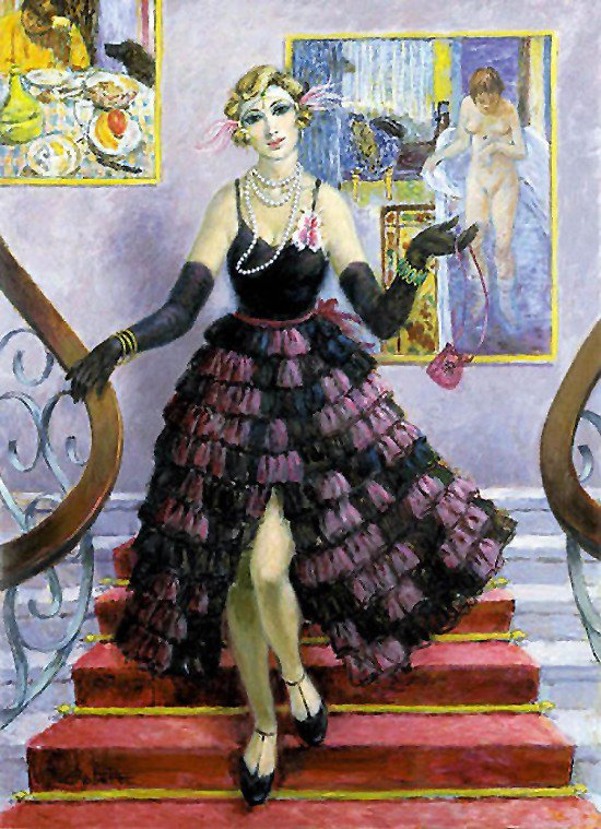 Ретро - живопись, женский образ - оригинал