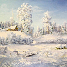 Схема вышивки «Красивая зима»