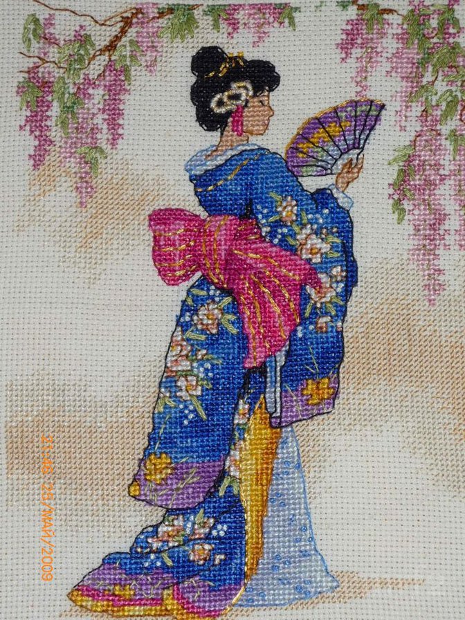 №100683 - девушка, женщина, гейша, восток - оригинал