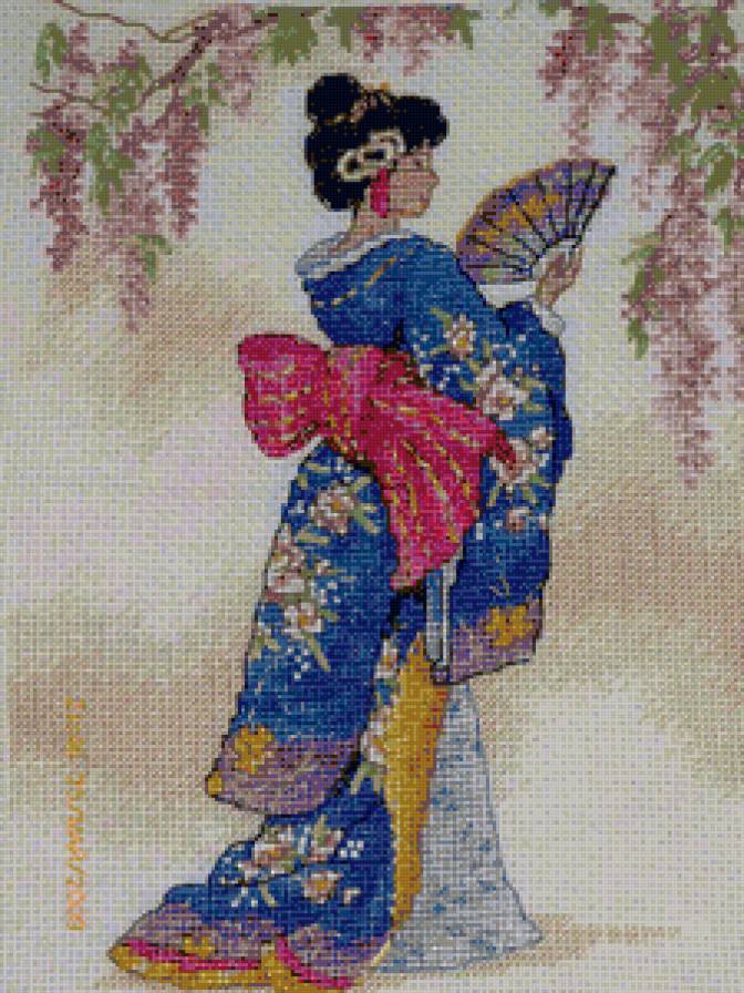 №100683 - девушка, женщина, гейша, восток - предпросмотр